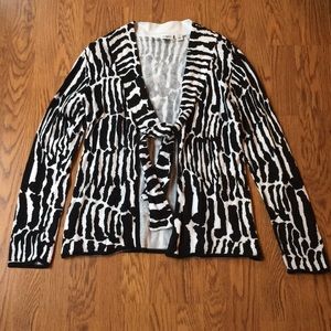 Black and White Print Sweater